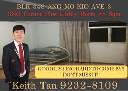 Blk 343 Ang Mo Kio Avenue 3 (Ang Mo Kio), HDB 3 Rooms #132107622